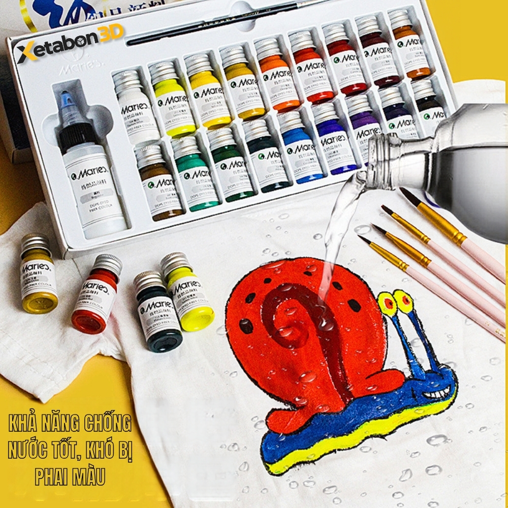 Bộ dụng cụ sơn màu cho mô hình 3D - Dùng cho mô hình nhựa PLA, ABS, Resin - Bộ kit DIY sơn mô hình búp bênhân vật để bàn (1)