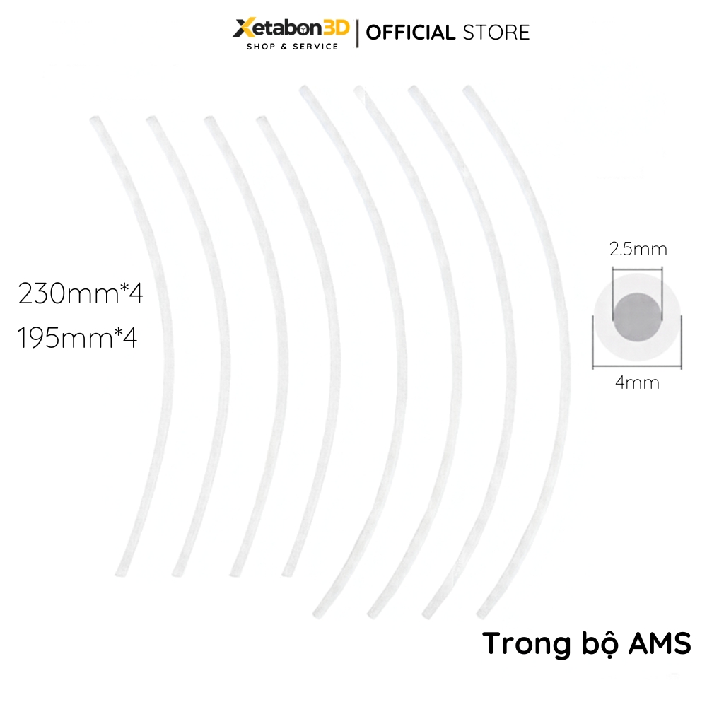 Ống dẫn nhựa Teflon PTFE 2.5x4mm - Phụ kiện máy in 3D P1P AMS A1 mini (2)