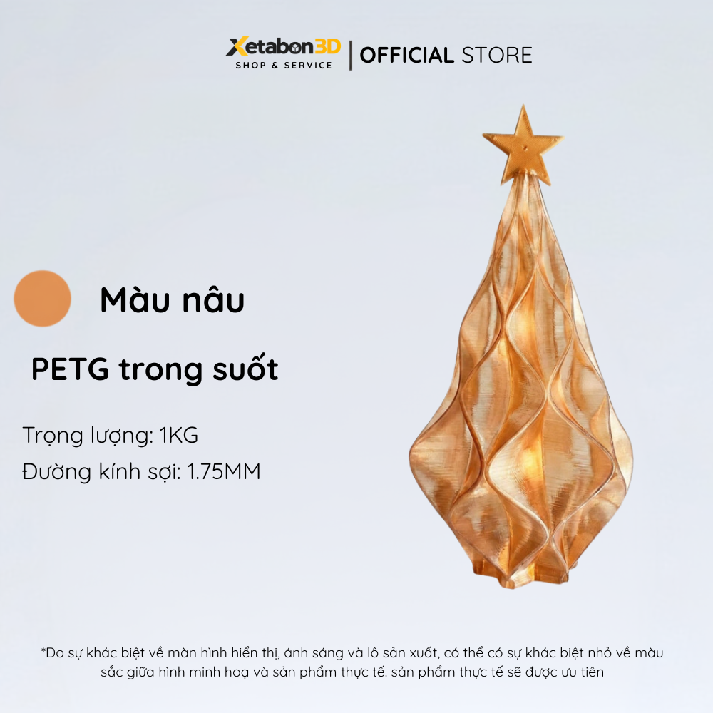 PETG trong suốt màu nâu trà